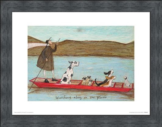 Framed Framed Woofing Along On The River - Sam Toft