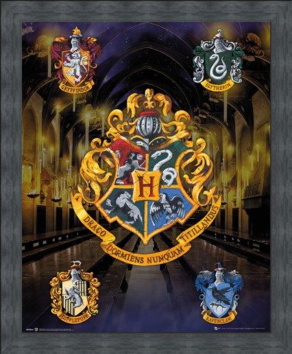 Framed Framed House Crests - Harry Potter
