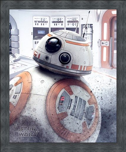 Framed Framed BB-8 Peek - Star Wars The Last Jedi