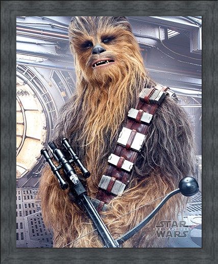 Framed Framed Chewbacca Bowcaster - Star Wars The Last Jedi