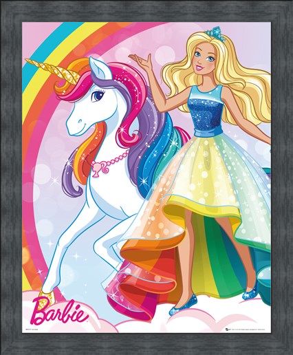 Framed Framed Unicorn - Barbie