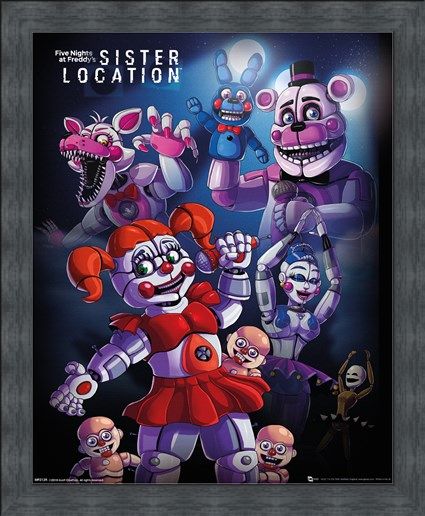 Framed Framed Sister Location Group - Five Nights at Freddy's