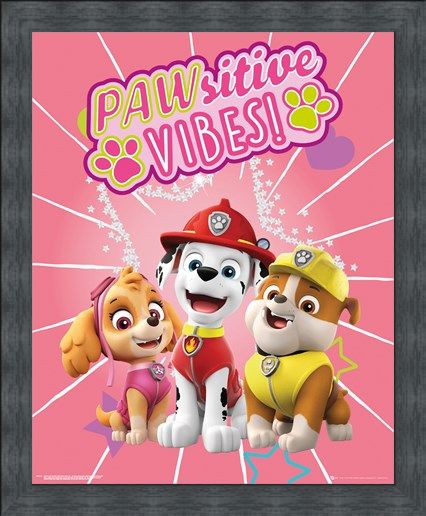 Framed Framed Pawsitive Vibes - Paw Patrol
