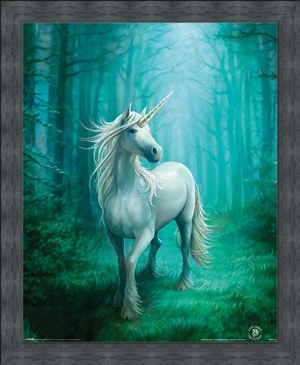 Framed Framed Forest Unicorn - Anne Stokes