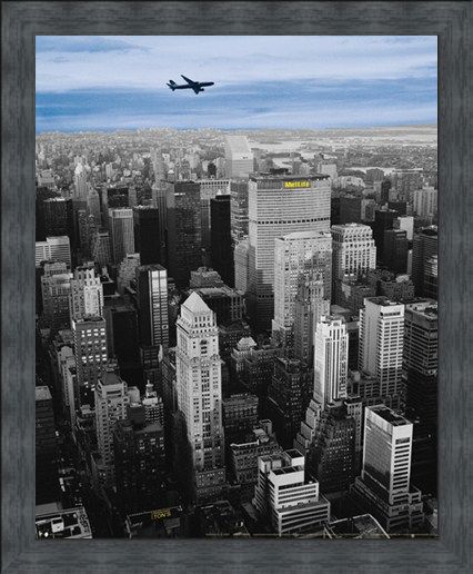 Framed Framed Flying High above The MetLife Building - New York City