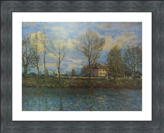 Framed Framed Island of The Grande Jatte - Alfred Sisley