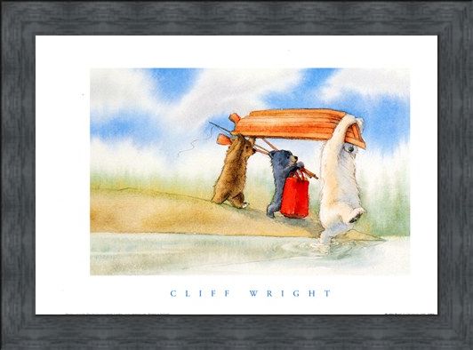 Framed Framed Boating Bears - Cliff Wright