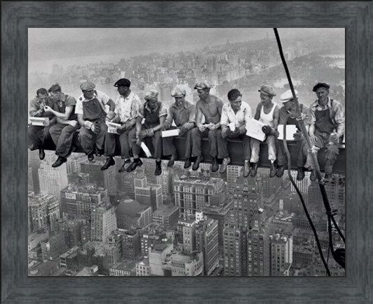Framed Framed Lunch on a Skyscraper - Iconic New York Photo