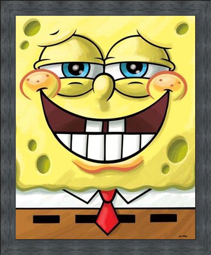 Framed Framed Cheeky Grin - Spongebob Squarepants