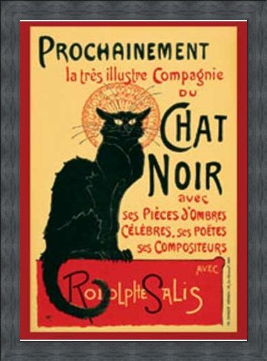 Framed Framed Tournee du Chat Noir (Turn of the Black Cat) - Theophile Alexandre Steinlen