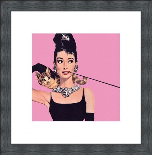 Framed Framed Audrey Hepburn - Pink - Audrey Hepburn