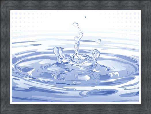 Framed Framed Ripples - Blue Splash