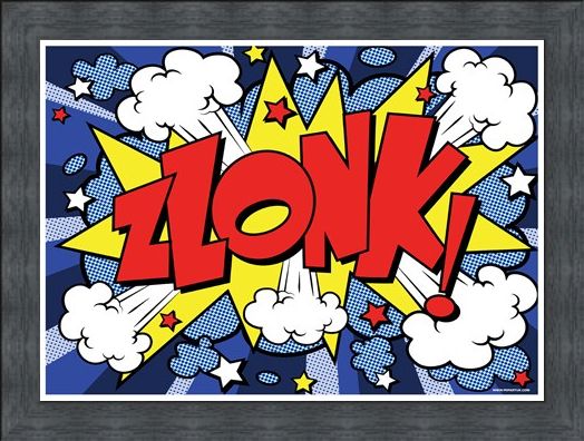 Framed Framed Comic Style Explosion - Zlonk!