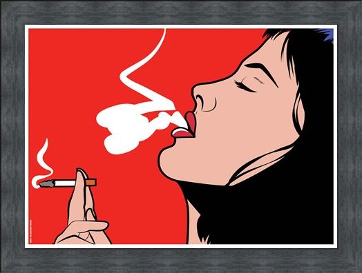 Framed Framed Smoke - Pop Art Exhale