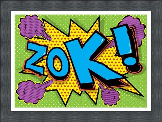 Framed Framed Zok! - Pop Art Explosion