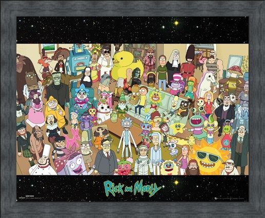 Framed Framed Cast - Rick and Morty