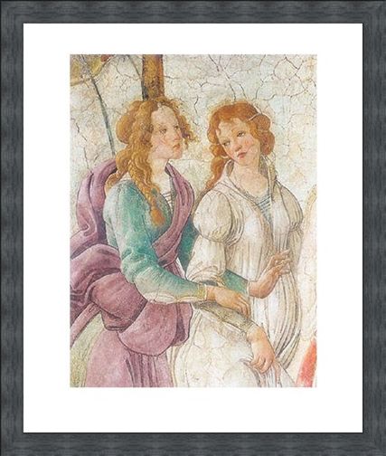 Framed Framed Venus Offers Gifts - Sandro Botticelli