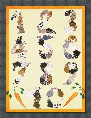 Framed Framed Counting Bunnies - Educational Fun