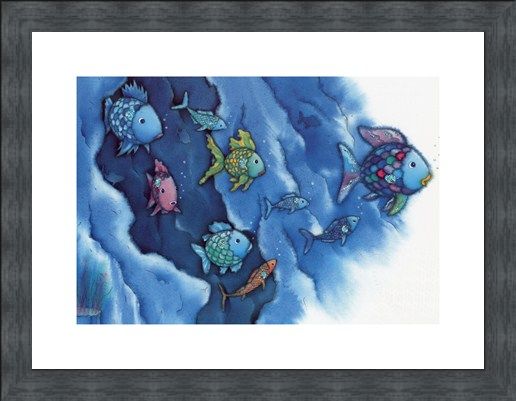 Framed Framed Rainbow Fish Plays with all his Friends - Marcus Pfister