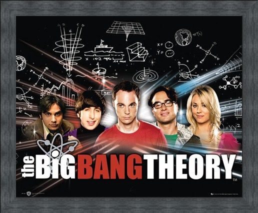 Framed Framed Raj, Howard, Sheldon, Leonard & Penny - The Big Bang Theory