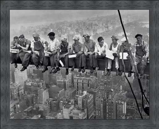 Framed Framed Lunch on a Skyscraper - Iconic New York Photo