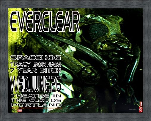 Framed Framed Frank Kozik Everclear Live at Theatre in the Clouds Limited Edition Print -