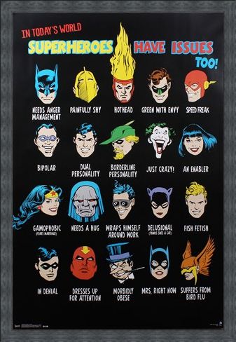 Framed Framed Superheroes Have Issues Too - DC Comics