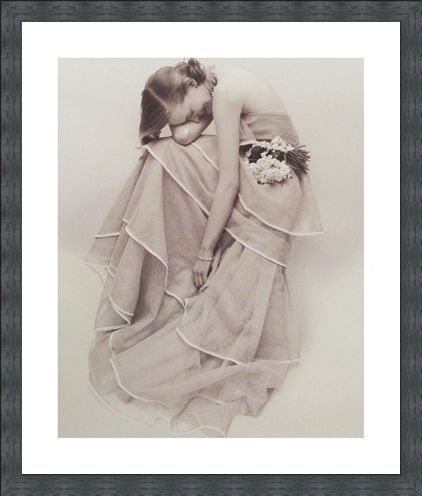 Framed Framed Tiered Evening Dress, March 1951 - Norman Parkinson