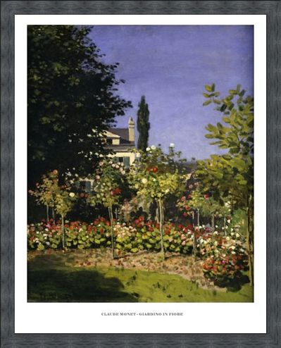 Framed Framed The Garden in Bloom - Claude Monet