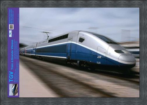 Framed Framed TGV High Speed Train - Trains