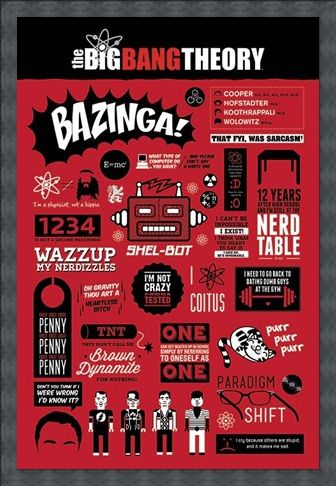 Framed Framed The Big Bang Theory Infographic - The Big Bang Theory