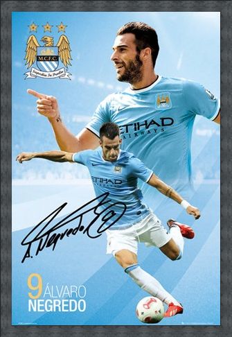 Framed Framed Alvaro Negredo - Manchester City Football Club