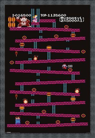 Framed Framed Donkey Kong - Retro Gaming