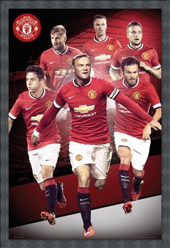 Framed Framed Manchester United Star Players 2014/15 - Manchester United Football Club