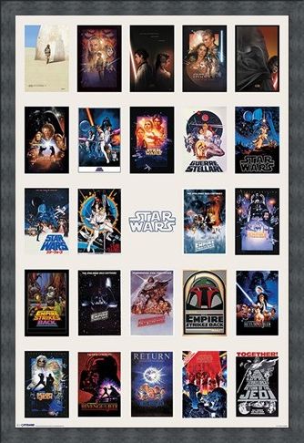 Framed Framed Star Wars Collage - May the Force be with you