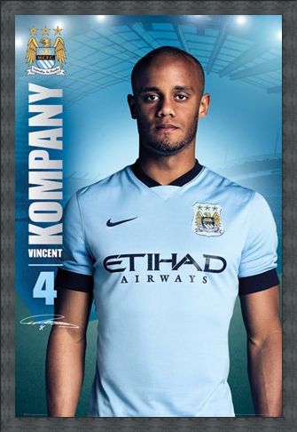 Framed Framed Vincent Kompany - Manchester City Football Club