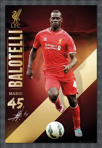 Framed Framed Mario Balotelli - Liverpool Football Club