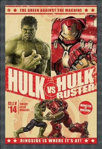 Framed Framed Hulk Vs Hulkbuster - Avengers Age of Ultron