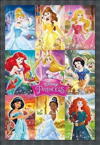 Framed Framed Princess Collage - Disney Princess
