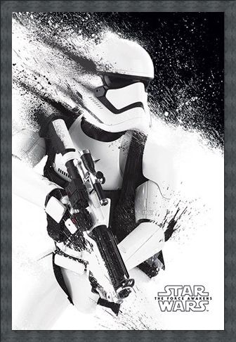 Framed Framed Stormtrooper Paint - Star Wars Episode VII The Force Awakens