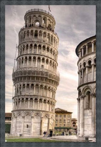 Framed Framed Italy's Finest - The Leaning Tower Of Pisa