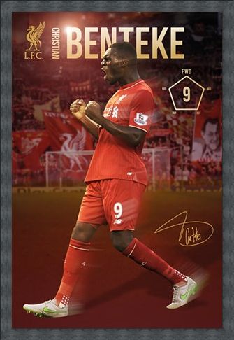 Framed Framed Christian Benteke 2015/16 - Liverpool Football Club