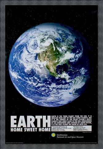 Framed Framed Home Sweet Home - Planet Earth