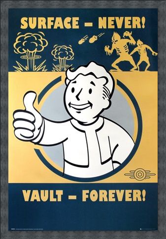Framed Framed Vault Forever Poster - Fallout 4