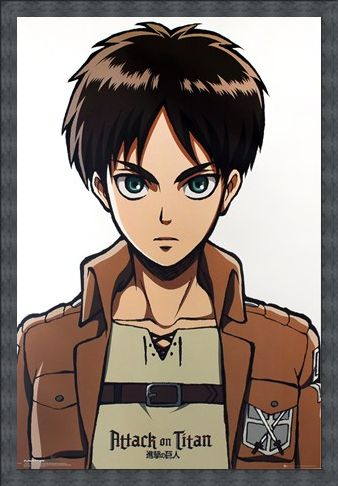 Framed Framed Eren Portrait - Attack on Titan