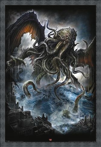 Framed Framed Spiral Cthulhu - Mythical Monster
