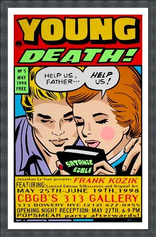 Framed Framed Young Death! - Frank Kozik