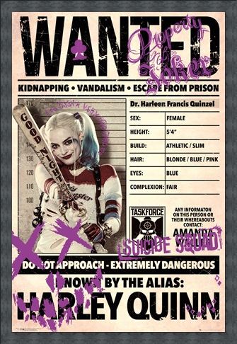 Framed Framed Harley Wanted - Suicide Squad