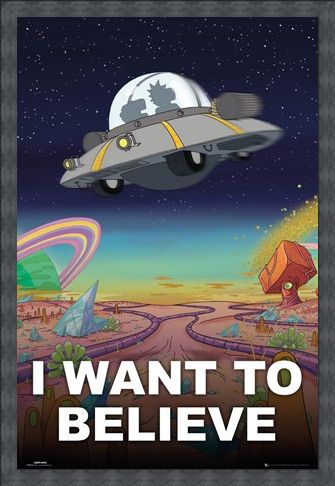 Framed Framed I Want To Believe - Rick And Morty