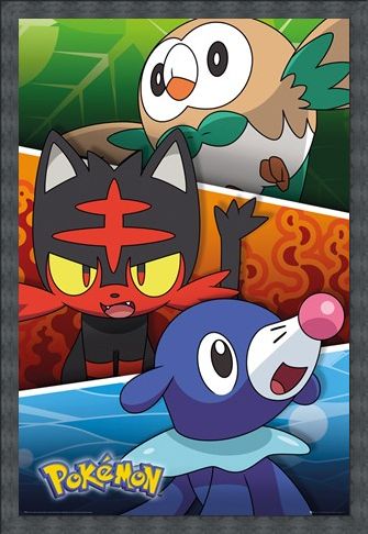 Framed Framed Alola Partners - Pokemon